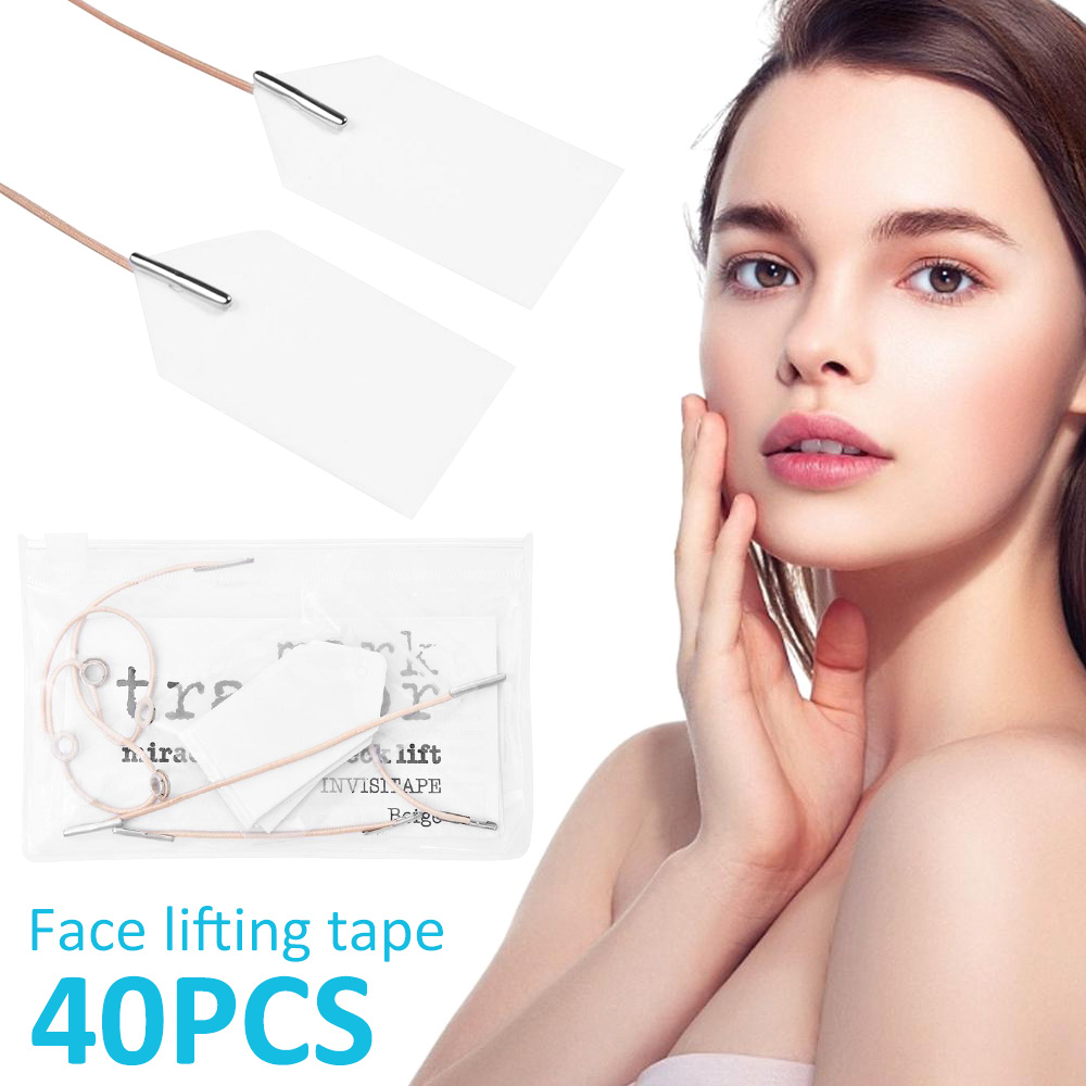 Willstar 40pcs Face Lifting Tape Sticker Patches V-shape Facial Line Anti  Wrinkle Sagging Skin Care Forehead Patch